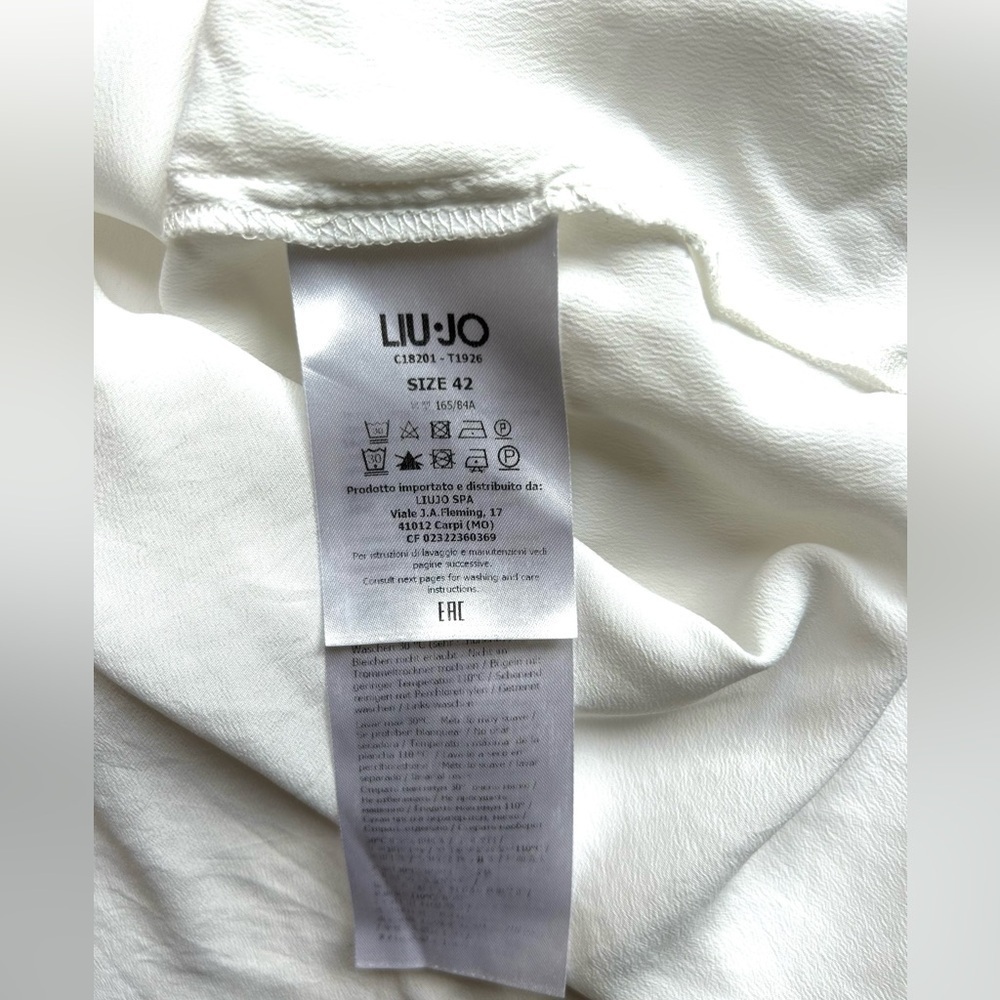 Liu Jo silk blend tank white pocket crystals top blouse - Picture 8 of 9